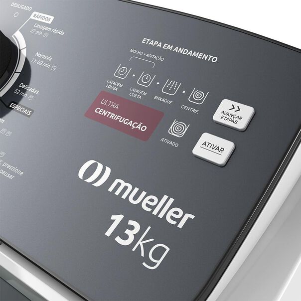 Máquina De Lavar Mueller 13kg Com Ultracentrifugação E Ciclo Rápido Mla13 127v - Branco image number null