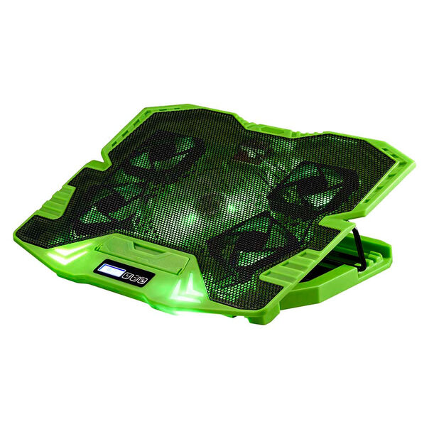 Combo Office - Cooler Gamer com Led Verde Warrior  Mouse Pad Gamer Verde e Mochila Keep Colors 15 6 Pol  Cinza - AC292K AC292K image number null