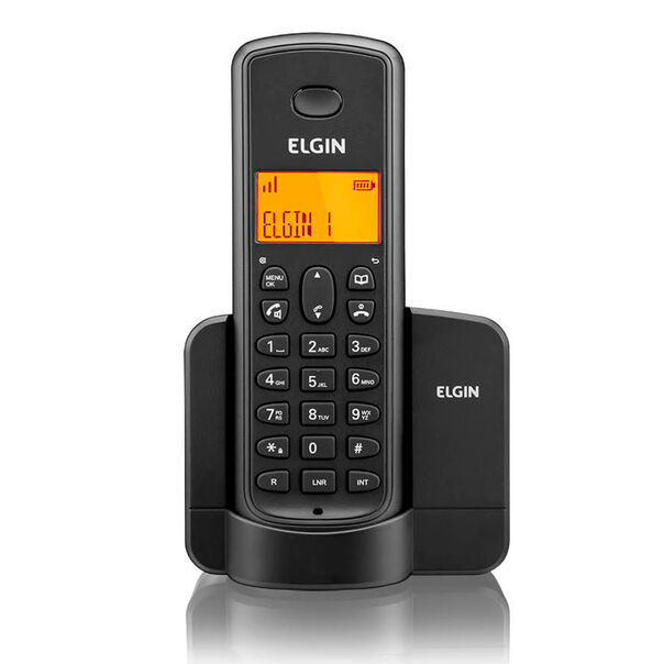 Telefone Sem Fio Elgin TSF8002 + 1 Ramal Viva Voz Preto image number null