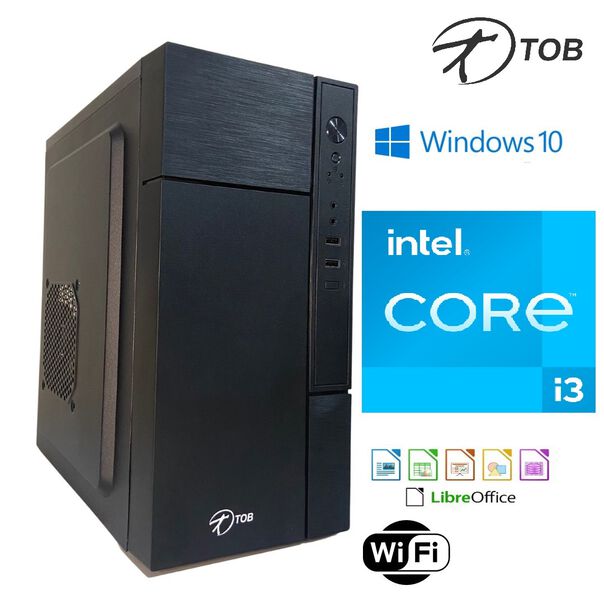Computador Tob Intel Core I3 Com Wi-fi Ssd 240gb Memória 4gb Windows 10 Trial Desktop Pc Cpu image number null