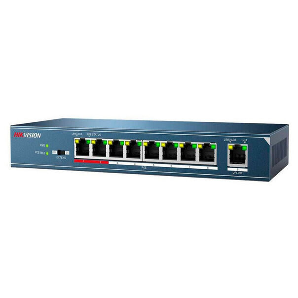 Switch Hikvision 8 Portas 10 100 DS-3E0109P-E M POE - Azul image number null