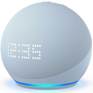 Smart Speaker Amazon Echo Dot 5ª Geração com Alexa e Relógio - Azul - Bivolt image number null