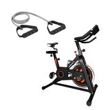 Combo Fitness - Bike Spinning Hb Painel 9kg Uso Residencial e Extensor Elástico Toning Cinza-Preto - GY0470K GY0470K