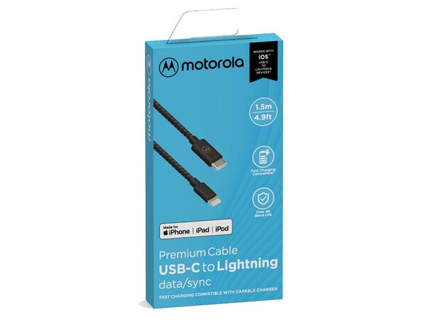 Cabo USB-C para Lightning 1 5m Motorola Original image number null
