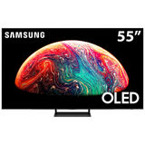 Smart TV 55 OLED 4K Samsung 55S90C Pontos Quânticos. Painel até 144hz. Processador com IA - Preto