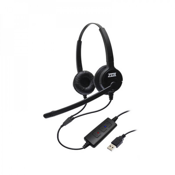 Fone de Ouvido Headset Zox Dh-80d Duplo Usb - Preto image number null