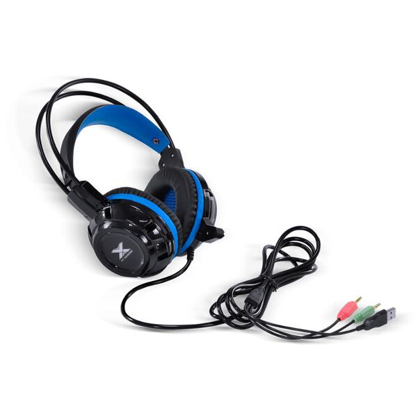 Headset VX Gaming Taranis V2 P2 com Microfone - Preto e AZUL image number null