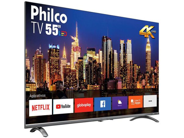 Smart TV 4K UHD D-LED 55” Philco PTV55Q20SNBL Wi-Fi HDR 3 HDMI 2 USB image number null