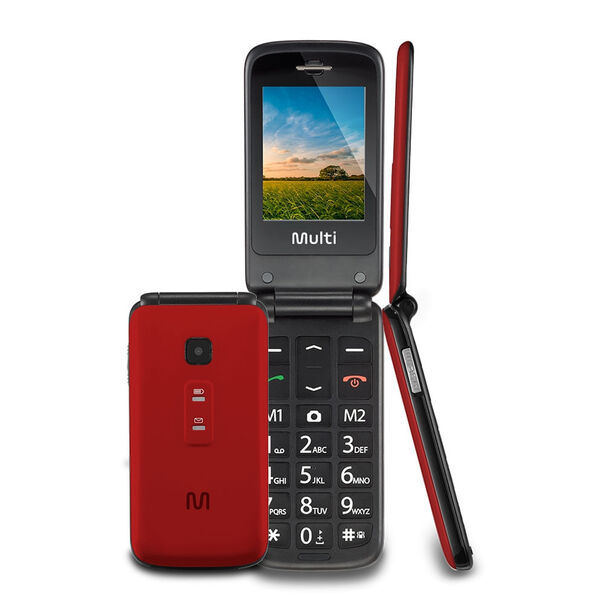 Celular Flip Vita Multilaser Dual Chip MP3 vermelho - P9021 P9021 image number null