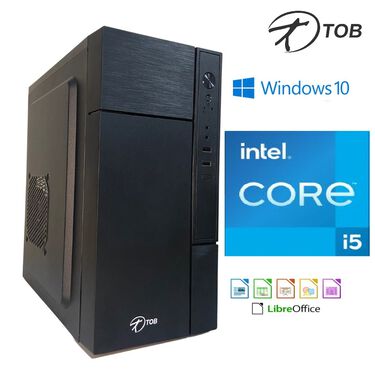 Computador Tob Intel Core I5 Com Ssd 240gb Memória 16gb + Teclado E Mouse + Windows 10 Pro Trial Desktop Pc Cpu image number null