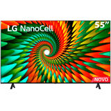 Smart TV 55 4K LG NanoCell 55NANO77SRA Bluetooth. ThinQ AI. Alexa. Google Assistente. Airplay. 3 HDMIs - Preto - Bivolt