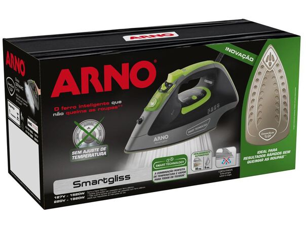 Ferro a Vapor Arno Smartgliss Inteligente com Desligamento Automático FSC1 - Verde e Preto - 220V image number null