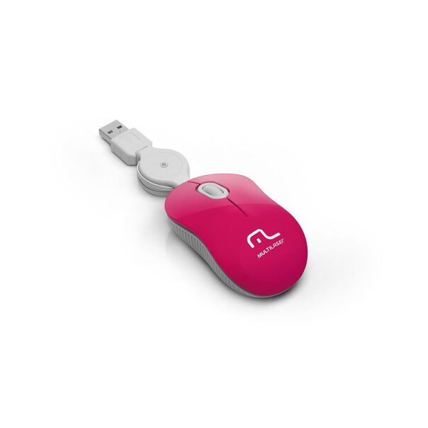Mouse Multilaser Retrátil Super Mini Pink Usb - MO185 MO185 image number null