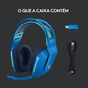 Headset Gamer Sem Fio Logitech G733 7.1 Dolby Surround RGB com Blue Voice para PC e PlayStation Azul