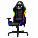 Cadeira Gamer Fox Com Iluminação RGB Apoio Ajustavel Preta