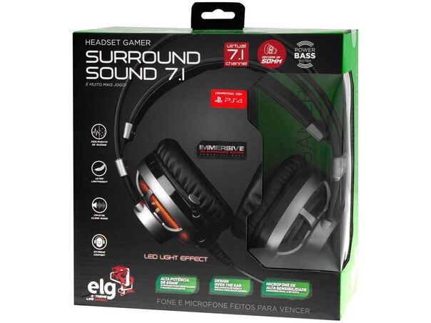 Headset Gamer ELG Surround Sound 7.1 HGSS71 image number null