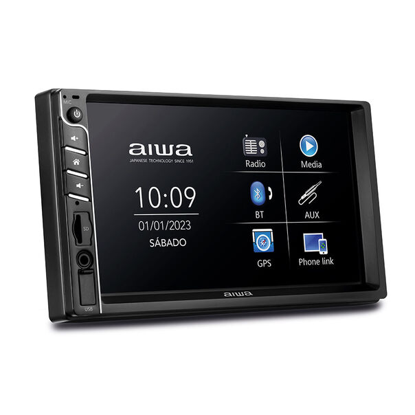 Car Áudio Central Multimídia  AIWA  Tela 7” HD  Bluetooth  Espelhamento  Touch  Rádio FM - AWS-CA-DD-01 CAR AUDIO 2DIN AWS-CA-DD-01 BIVOLT . image number null