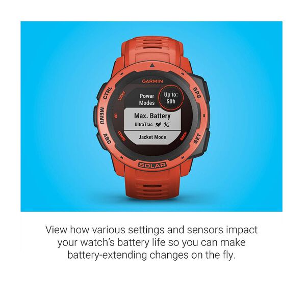 Smartwatch Garmin Instinct Solar Flame Red 010-02293-21 image number null