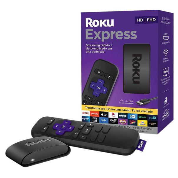 Roku Express Streaming Player Full Hd Hdmi Usb Com Controle image number null
