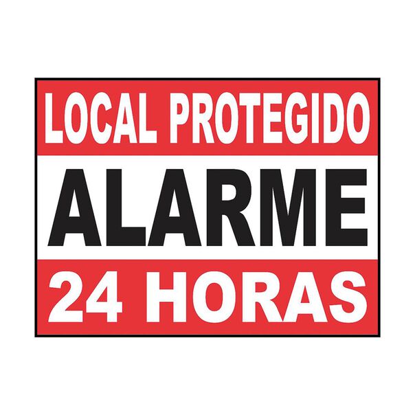 Placa de Aluminio ”local Protegido Alarme” 13X18 image number null