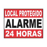 Placa de Aluminio ”local Protegido Alarme” 13X18