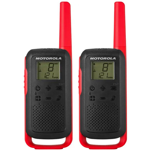Rádio Comunicador Talkabout Motorola T210BR 32km - Vermelho-Preto image number null