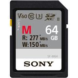Cartão Memória SDXC 64Gb Sony SF-M Series UHS-II - V60 - U3 de 277MB-s SF-M64-T2