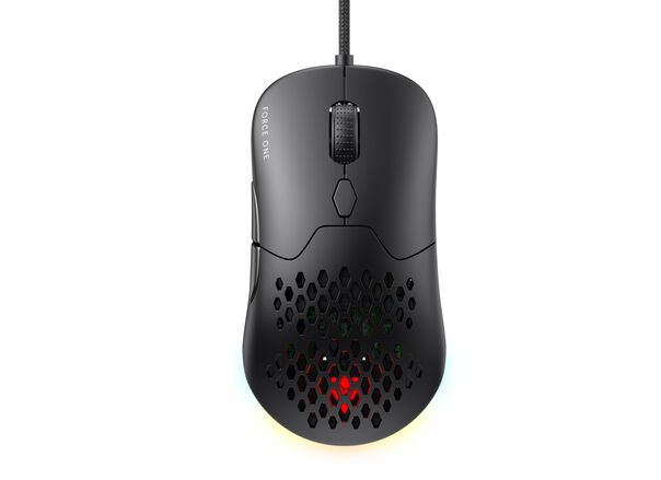 Mouse Gamer Force One Lynx 19.000 DPI Wireless Hotswap Preto Branco image number null