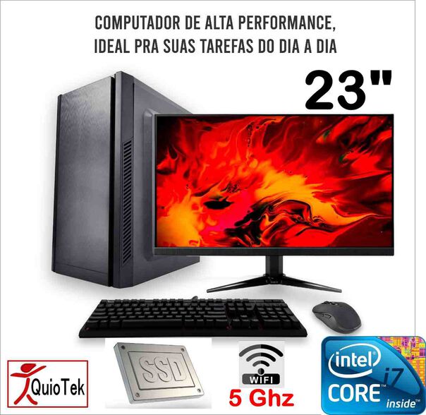 COMPUTADOR COMPLETO 23”  INTEL i7-3.4Ghz 16GB SSD500GB + HD 2TERA image number null