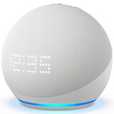 Smart Speaker Amazon Echo Dot 5ª Geração com Alexa e Relógio - Branco