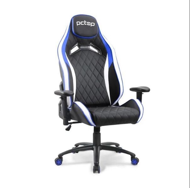 Cadeira Gamer PCTOP Premium Azul+branco+preto - 1020 image number null