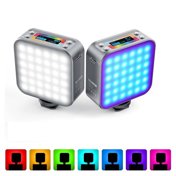 Iluminador Led Vídeo Light RGB LED-01 Dupla Face 5W Compacto para Câmeras e Filmadoras image number null
