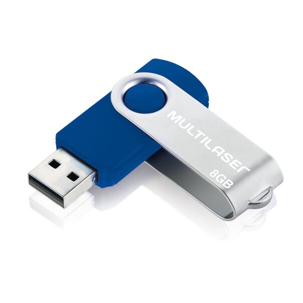 Pen Drive Twist 8GB USB Leitura 10MB-s e Gravação 3MB-s Azul Multilaser - PD787 PD787 image number null