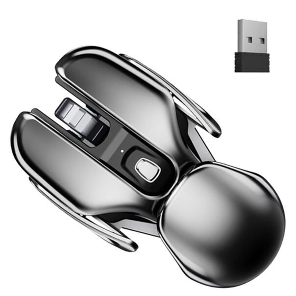 Mouse de Metal para Jogos Sem Fio Recarregável 2.4g image number null