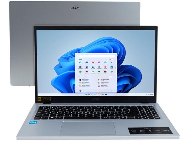 Notebook Acer Aspire 3 Intel Core i3 8GB 512GB SSD 15 6” Full HD Windows 11 A315-510P-35D2 image number null