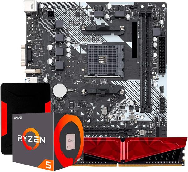 Kit Upgrade AMD Ryzen 5 4600G A320 RAM 8GB DDR4 - SSD 120GB image number null