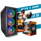 PC Gamer SafeGamer Ryzen 5 5600G 1TB SSD NVME 16GB Wi-fi GPU Radeon Vega 7 Linux - Preto - 110/220