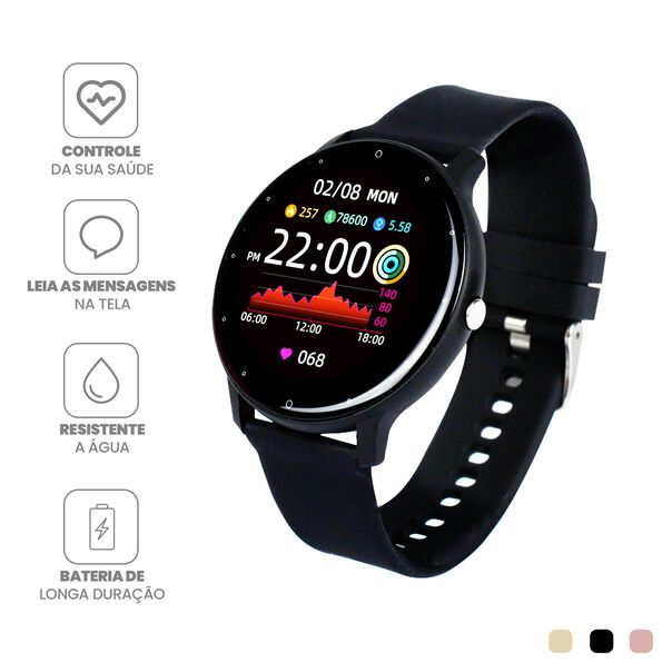 Smartwatch Relógio Inteligente My Watch I Fit Haiz Hz-zl02d Cor:preto image number null