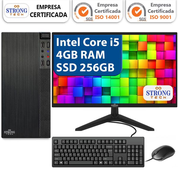Computador Completo Intel Core i5 4GB SSD 256GB Monitor 17 Pc Teclado e Mouse Strong Tech image number null