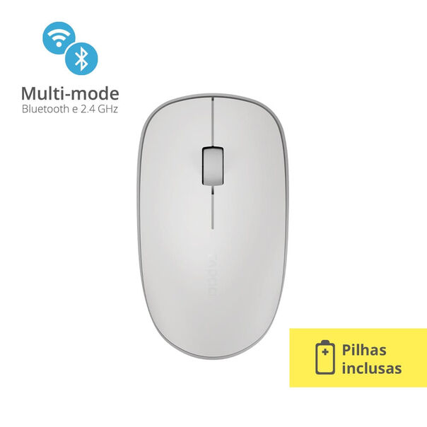 Mouse Rapoo Bluetooth + 2.4 ghz White s- Fio Pilha Inclusa M200 - RA012 RA012 image number null