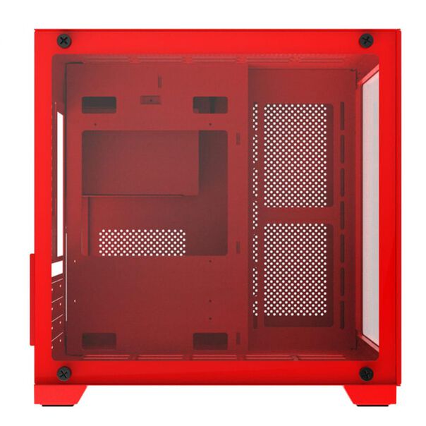 Gabinete Gamer Forcefield RED Magma - Frontal e Lateral em Vidro - PCYES - GFFRMP image number null