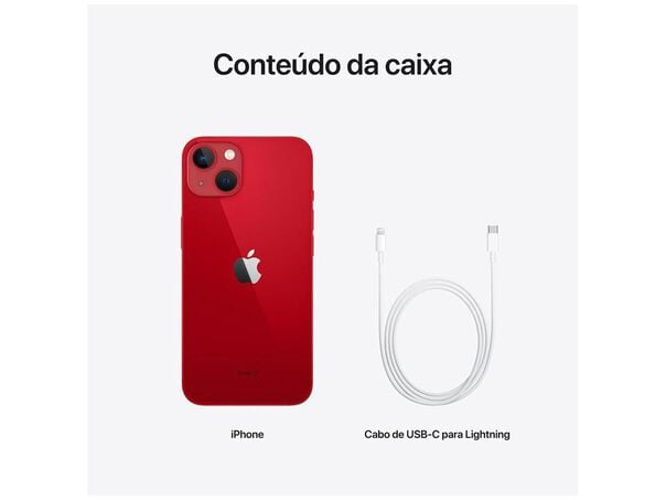 Apple iPhone 13 128GB (PRODUCT)RED Tela 6 1” 12MP iOS + AirPods Apple com Estojo de Recarga image number null