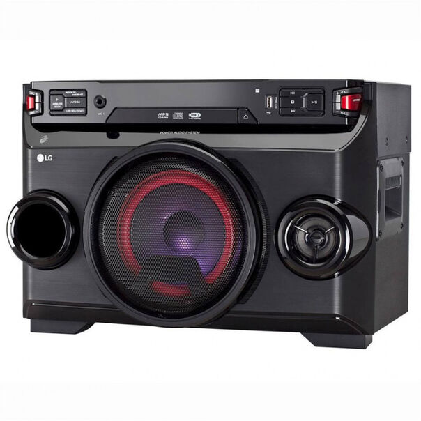 Mini System LG OM4560 Multi Bluetooth USB MP3 200W - Preto e Vermelho - Bivolt image number null