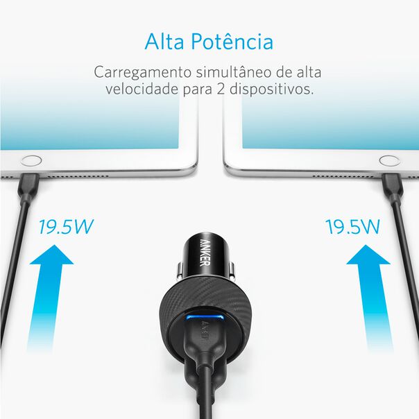 Carregador Veicular Anker PowerDrive Speed 2 | Qualcomm Quick Charge 3.0 image number null