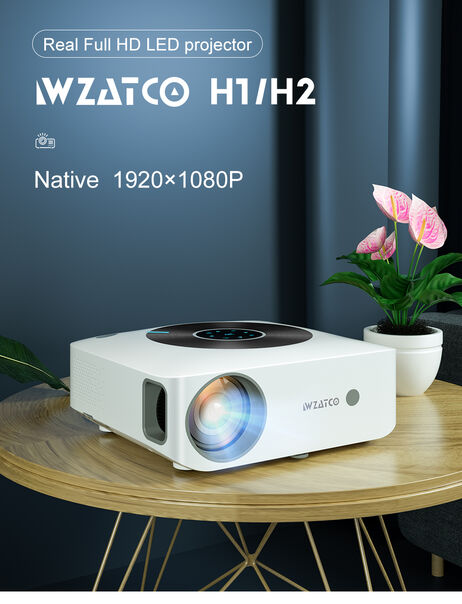 Projetor DataShow Wzatco H1 Full HD HDMI 7000 Lumens Android Cor:Branco image number null