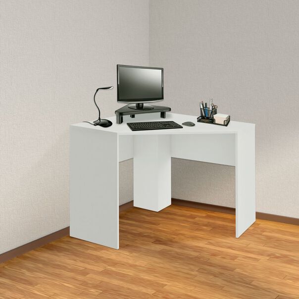 Mesa de Canto para Computador 90x90cm Branco Fosco Multi - EI076 EI076 image number null