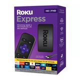 Roku Express - Dispositivo Streaming Player. Full HD. HDMI. Conversor Smart TV. com Controle Remoto - Preto