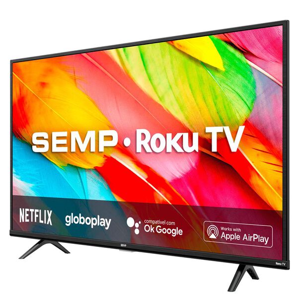 Smart TV TCL 43" Full HD Roku TV com Wi-fi 3 HDMI Controle por Aplicativo cor Preta 43R6500 Bivolt image number null