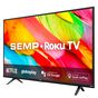 Smart TV TCL 43" Full HD Roku TV com Wi-fi 3 HDMI Controle por Aplicativo cor Preta 43R6500 Bivolt