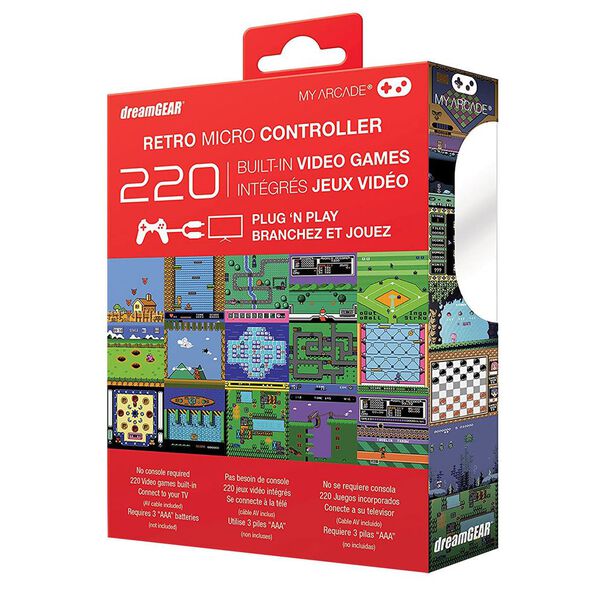Controle com 220 jogos Retrô embutidos para TV com cabo AV image number null